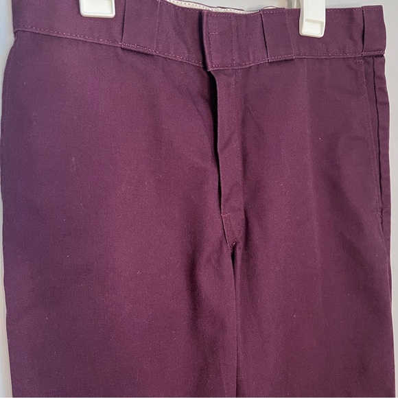 Dickies 874 Original Fit Fringed Hem Plum Burgundy Pants Size 30x32 EUC - Picture 2 of 9